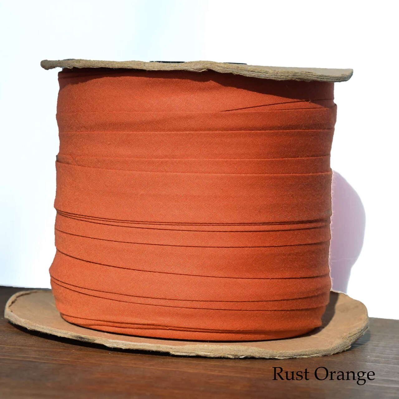 5 Yards Rust Orange Bias Tape Polycotton Three Quarter Inch for Binding and Crafting